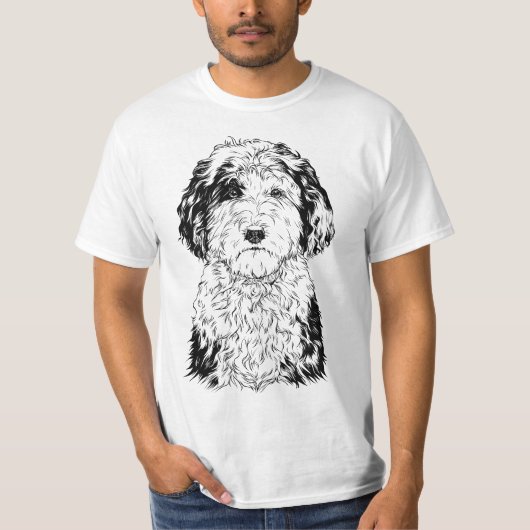 Sheepadoodle Dog Mom Dog Lover T-shirt (Voorkant)