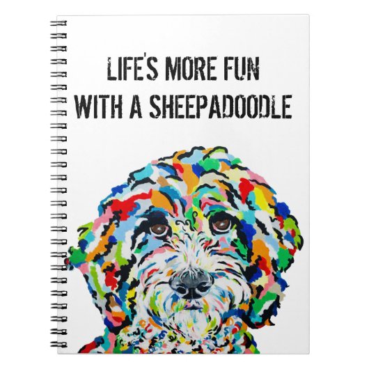 Sheepadoodle Dog Notitieboek 6,5 x 8,75 inch (Voorkant)