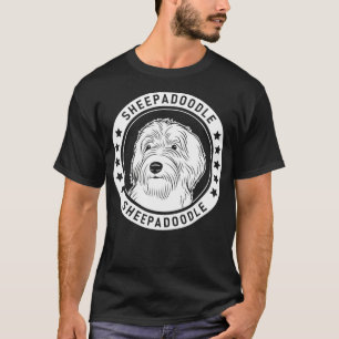 Sheepadoodle Dog Portret T-shirt