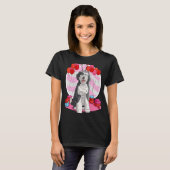 Sheepadoodle Heart Valentine Day Dog T-shirt (Voorkant volledig)