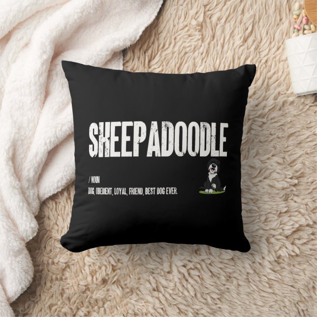 Sheepadoodle Hond Definitie, Doodle hond zelfstand Kussen (Deken)