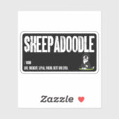 Sheepadoodle Hond Definitie, Doodle hond zelfstand Sticker (Vel)
