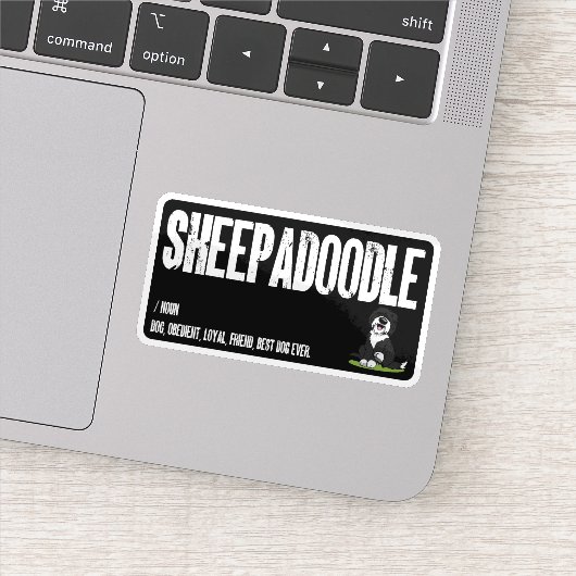Sheepadoodle Hond Definitie, Doodle hond zelfstand Sticker (Detail)