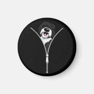 Sheepadoodle Hond Rits Grappige Puppy Hond Eigenaa Magneet