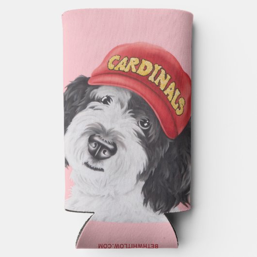 Sheepadoodle Honkbal Koelbox Seltzer Blikjeskoeler (Achterkant)