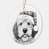 Sheepadoodle Kerstversiering Keramisch Ornament (Links)