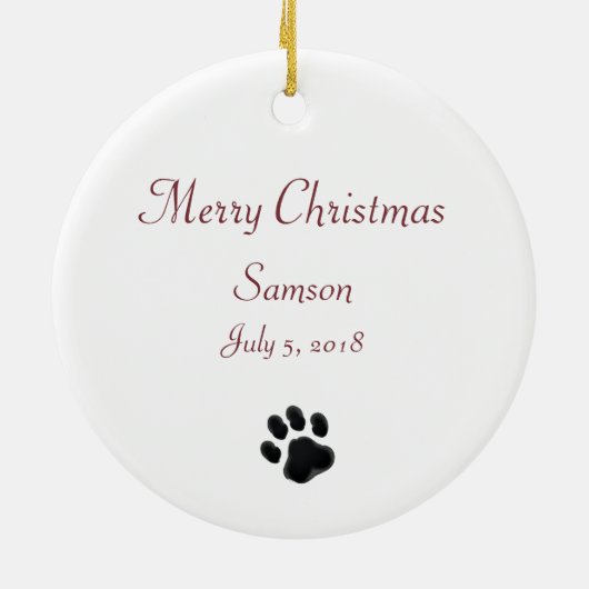 Sheepadoodle Kerstversiering Keramisch Ornament (Achterkant)