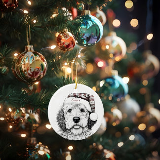 Sheepadoodle Kerstversiering Keramisch Ornament