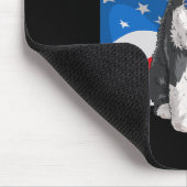 Sheepadoodle Patriotic Merica 4 juli Amerikaans Muismat (Hoek)