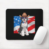 Sheepadoodle Patriotic Merica 4 juli Amerikaans Muismat (Met muis)