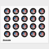 Sheepadoodle Patriotic Merica 4 juli Amerikaans Ronde Sticker (Vel)