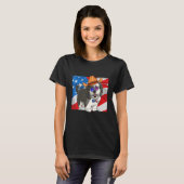 Sheepadoodle Patriotic Merica 4th Of July American T-shirt (Voorkant volledig)