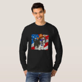 Sheepadoodle Patriotic Merica 4th Of July American T-shirt (Voorkant volledig)