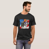 Sheepadoodle Patriotic Merica 4th Of July American T-shirt (Voorkant volledig)