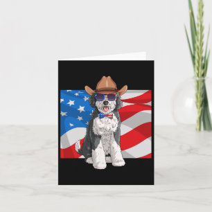 Sheepadoodle Patriottisch Merica 4 juli Amerikaans Kaart