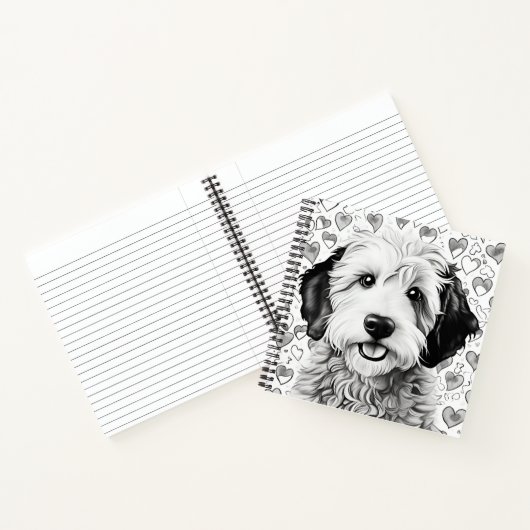 Sheepadoodle Puppy Notitieboek (Binnen)