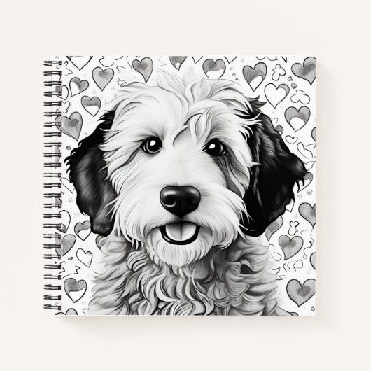 Sheepadoodle Puppy Notitieboek (Voorkant)