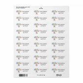 Sheepadoodle Verjaardagsfeestje Retouradres Etiket (Full Sheet)