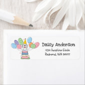 Sheepadoodle Verjaardagsfeestje Retouradres Etiket (Insitu)