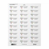 Sheepadoodle Verjaardagsfeestje Retouradres Etiket (Full Sheet)