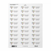 Sheepadoodle Verjaardagsfeestje Retouradres Etiket (Full Sheet)