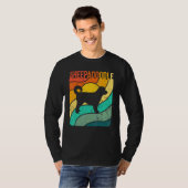 Sheepadoodle Vintage Zonsondergang Moeder Vader T-shirt (Voorkant volledig)