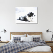Sheepdog (Akbash/collie-mix) die tijdens Canvas Afdruk (Insitu (Slaapkamer))