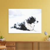 Sheepdog (Akbash/collie-mix) die tijdens Canvas Afdruk (Insitu (Woonkamer))