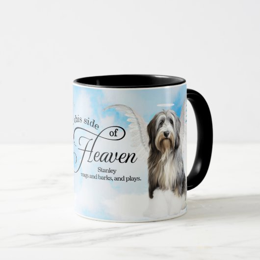 Sheepdog Angel in Heaven Personalized Memorial Mok (Voorkant rechts)