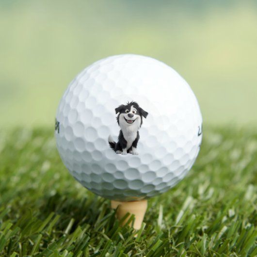 Sheepdog Border Collie Golf Balls Golfballen (Insitu Shirt)