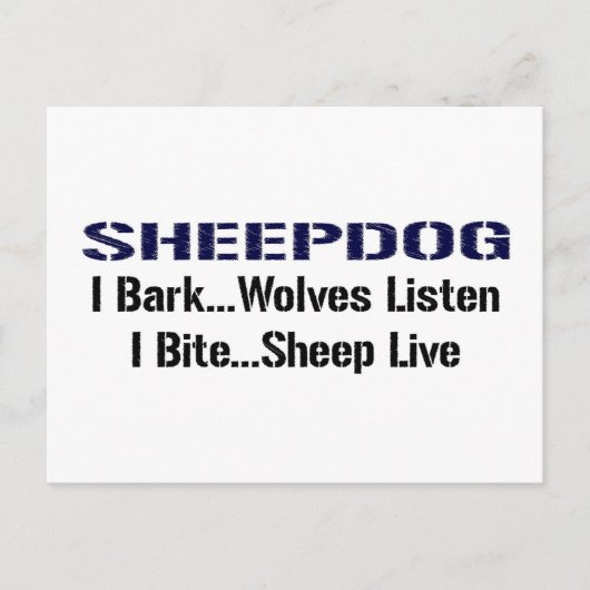 Sheepdog Briefkaart (Voorkant)