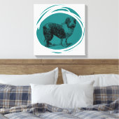 Sheepdog Canvas Afdruk (Insitu (Slaapkamer))