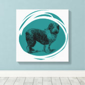 Sheepdog Canvas Afdruk (Insitu (Houten vloer))