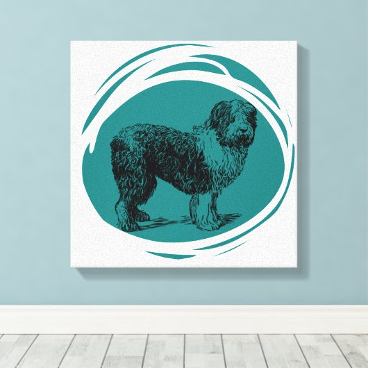 Sheepdog Canvas Afdruk (Insitu (Houten vloer))