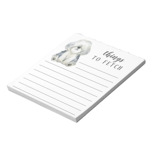 Sheepdog Dingen naar Fetch Notitieblok (Linkerzijde)