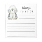 Sheepdog Dingen naar Fetch Notitieblok (Voorkant)