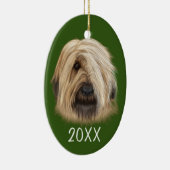 Sheepdog Portrait Keepomwille Jaar Keramisch Ornament (Rechts)