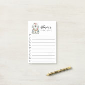 Sheepdog Puppy is aangepast aan lijst Post-it® Notes (Op bureau)