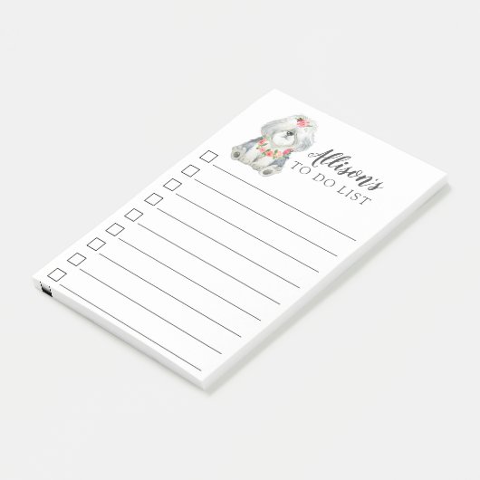 Sheepdog Puppy is aangepast aan lijst Post-it® Notes (Schuin)