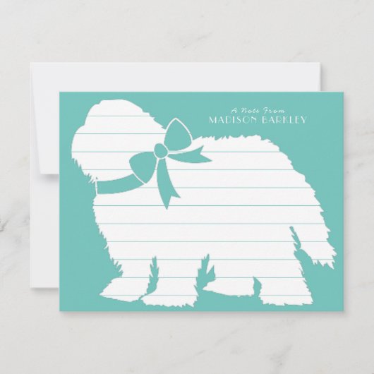 Sheepdog Puppy Old English Sheep Dog Bedankkaart (Voorkant)