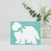 Sheepdog Puppy Old English Sheep Dog Bedankkaart (Staand voorkant)