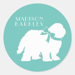 Sheepdog Puppy Old English Sheep Dog Ronde Sticker
