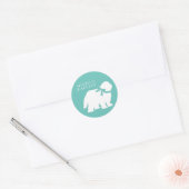 Sheepdog Puppy Old English Sheep Dog Ronde Sticker (Envelop)