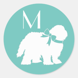Sheepdog Puppy Old English Sheep Dog Ronde Sticker