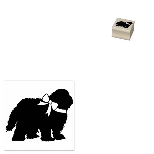 Sheepdog Puppy Old English Sheep Dog Rubberstempel (Gestempeld)