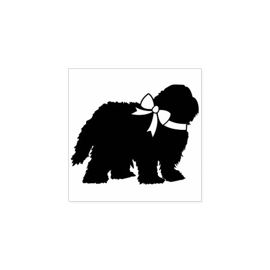 Sheepdog Puppy Old English Sheep Dog Rubberstempel (Afrduk)