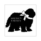 Sheepdog Puppy Old English Sheep Dog Rubberstempel (Afrduk)