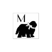 Sheepdog Puppy Old English Sheep Dog Rubberstempel (Afrduk)