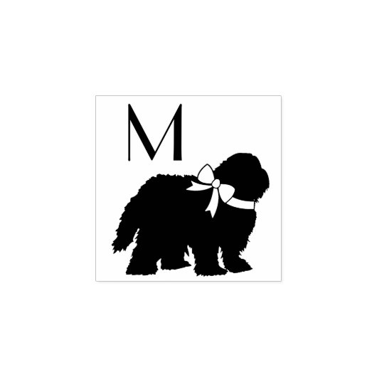 Sheepdog Puppy Old English Sheep Dog Rubberstempel (Afrduk)