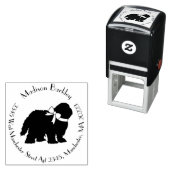 Sheepdog Puppy Old English Sheep Dog Zelfinktende Stempel (In situ)